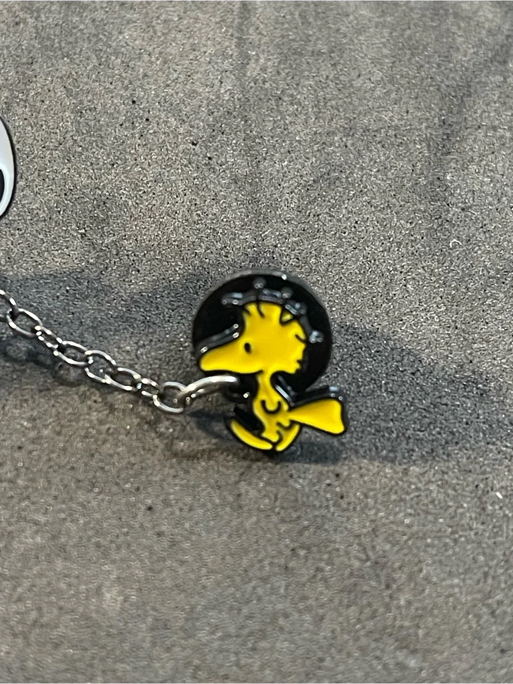 3-Piece; Charlie Brown, Snoopy and Woodstock Chain Brooch Pin- NEW